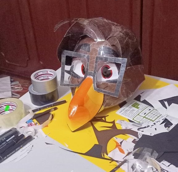 My paper fursuit head